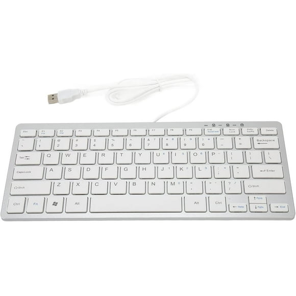 shiyou-Small USB Wired Keyboard for Mac and Windows, 78 Scissor Keys, 13 Shortcut Keyboard , Mini Compact USB Computer Keyboard, That Saves Space and Looks Great