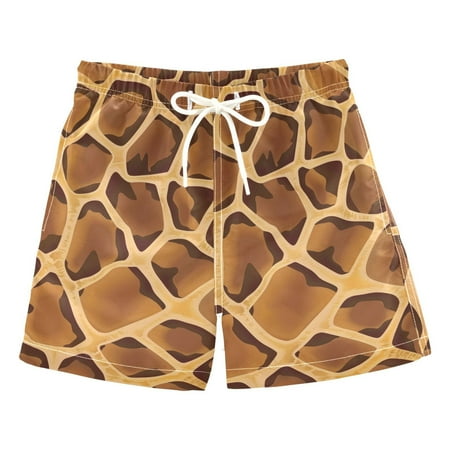 ALAZA Boys Swim Trunks Snake Animal Skin Beach Board Shorts Drawstring Swimsuit S