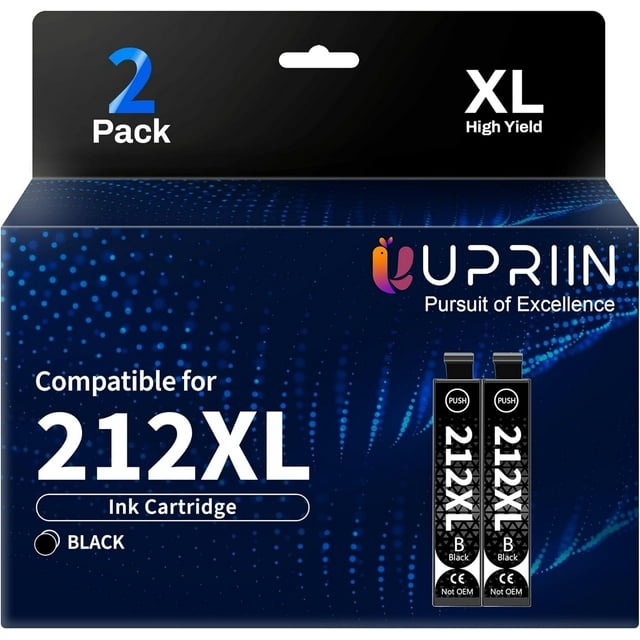 Paquete combinado de cartuchos de tinta negra 212XL de repuesto para Epson 212 Cartucho de tinta 212XL compatible con Epson