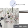 thumbnail image 5 of Hummingbird Valance Rod Pocket Window Curtain for Kitchen Spring Botanical Floral Green Leaves Bird Privacy Window Valances for Living Room Kitchen 54 by 18 in, 1 Panel, 5 of 6