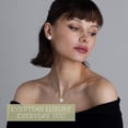 thumbnail image 7 of Gilded Lab grown 1 Cttw Diamond sterling silver stud earring and necklace set, 7 of 7