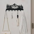 thumbnail image 3 of Wall Mounted Key Rack | Metal Key Rack Hook Organizer | Metal Key Organizer with 7 Hooks Wall Dration for Front Door, Hallway, Kitchen, Office(Woodland), 3 of 4