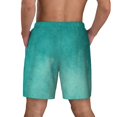 thumbnail image 2 of Lsque Mens Swim Trunks Teal Turquoise1 Pattern - Bathing Suit Compression Liner - Beach Swim Shorts Swimwear - (S-3XL) - Stretch Quick Dry -X-Large, 2 of 9
