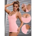 thumbnail image 3 of DARING DIVA Women's Slim Adjustable Straps Tummy Control Camisoles M Pink, 3 of 6