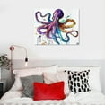 thumbnail image 5 of JEUXUS Watercolor Octopus Decor Wall Art, Abstract Sea Animal Canvas Painting Prints Blue Ocean Nautical Decor Artwork Sea Life Art Posters For Living Room Bedroom Bathroom Framed Home Decoration, 5 of 6