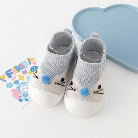 

CAICJ98 Boys Sneakers Boys Girls Animal Prints Cartoon Socks Toddler Breathable Mesh The Floor Socks Barefoot Socks Non Slip Shoes Grey