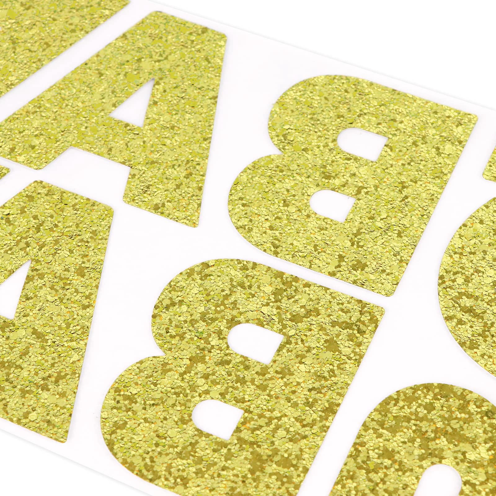 Recollections Gold Chunky Glitter Alphabet Stickers, 12 Pack
