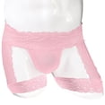 thumbnail image 3 of ibuvkizy Mens Underwear,Men's Fashion Briefs,Transparent Shorts Mens Underpants Men's Lace Trunks Sexy Underwear for Man,Briefs Gifts,Mens Boxer Briefs, 3 of 3