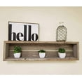 thumbnail image 4 of Rockin' Wood Reclaimed Wood Shadow Box Decorative Floating Shelf with Wood Backing for Home, Office, Bedroom, and More, Weathered Grey Rectangle, 4 of 5