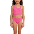 thumbnail image 2 of Swimsuit for Toddler Girl Two Piece Swimsuit Solid Color Tankini Suit Camisole with Bottoms Swimwear Set for Kid Summer Swimming Wear, 2 of 9