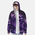 thumbnail image 2 of Fotbe Purple Hippo In Water Chaqueta con Protección Solar UPF 50+ para Hombre y Mujer, Camisa con Capucha y Bolsillos-X-Large, 2 of 7