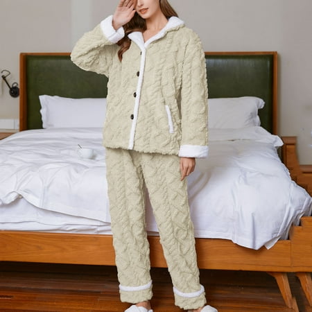 

Pkeoh Valentines Day Gifts Womens Pajama Sets Women S Hooded Waffle Bathrobe Couples Bathrobe Men And Women Can Wear Autumn And Winter Bathrobes. Pajama Set For Women