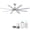 White, variant on Sofucor 52" Modern Black Ceiling Fan with Light ,Phone APP and Remote,Voice Control