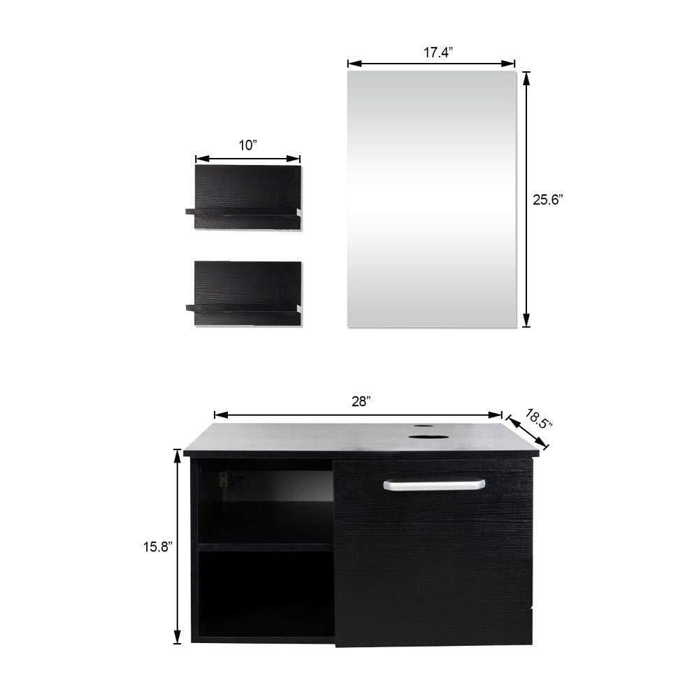 PULUOMIS 28" Bathroom Vanity and Vessel Sink Combo Modern Bathroom Countertop Bathroom furniture set bathroom furniture with mirror cabinet