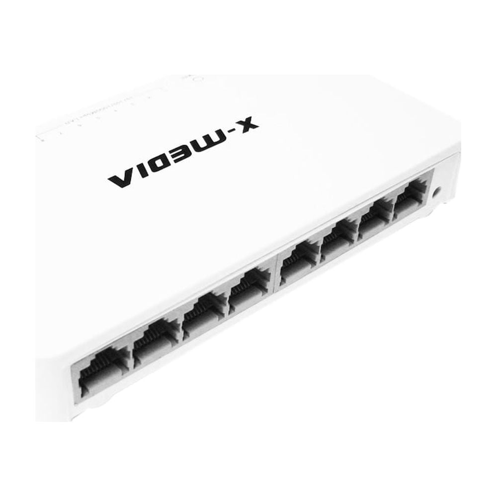 XMedia XM-SW3008D 8 Port 10/100/1000Mbps Gigabit Ethernet Network Desktop Switch