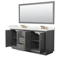 thumbnail image 7 of Wyndham Collection Wcf414172d-Qtz-Us3m70 Strada 72" Free Standing Double Basin Vanity Set, 7 of 7