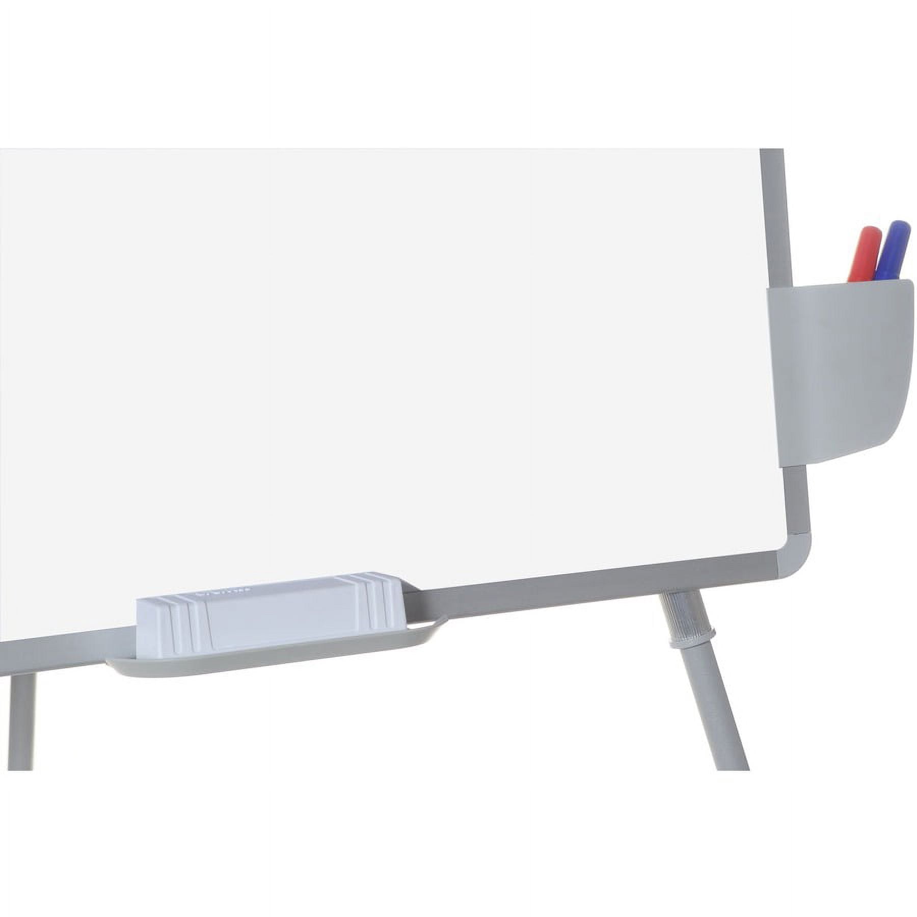 Mastervision Dry-erase Portable Tripd Easel - 29" (2.4 Ft) Width X 41" (3.4 Ft) Height - White Melamine Surface - Gray Aluminum Frame - Silver Stand - Rectangle - Portable, Desktop, Floor Standing -