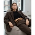 thumbnail image 4 of Punplita Women Belt Faux Fur Belt Leopard Print with Statement Gold Buckle Chic Style, 4 of 7