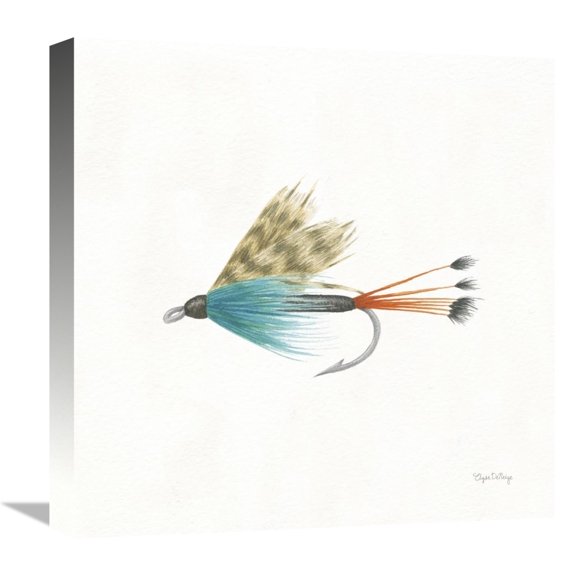 Global Gallery's 'Gone Fishin V' By Elyse DeNeige Stretched Canvas Wall Art