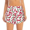 thumbnail image 2 of Balery Cherry_1 Pattern Women's Running Shorts with Liner 2 Pockets Elastic Workout Athletic Gym Yoga Shorts-XX-Large, 2 of 7