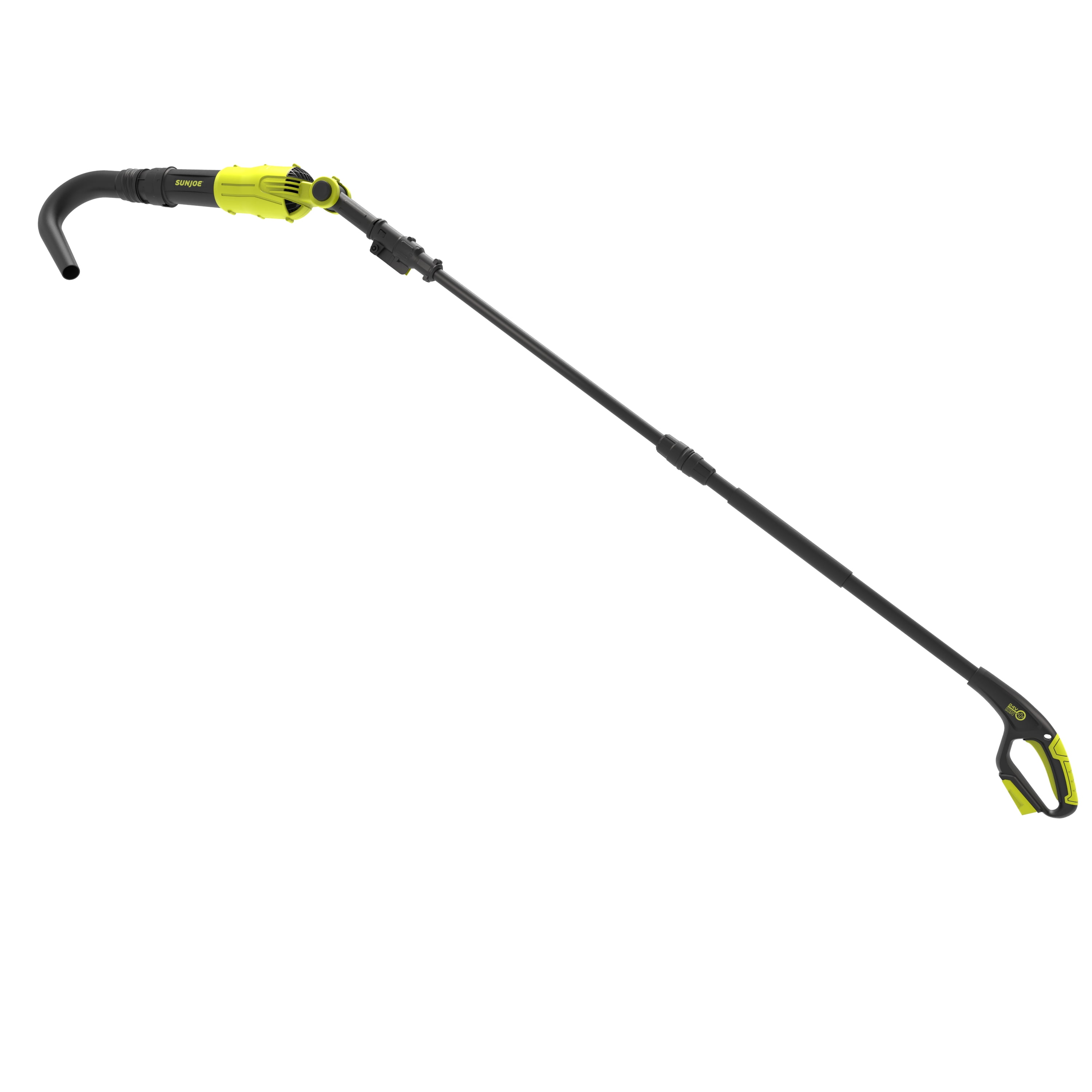 Sun Joe 24V Cordless Handheld Pole Leaf Blower, 78 MPH, 210 CFM, 7 Speed Settings, 8 Ft Reach, 2.0-Ah Battery + Charger