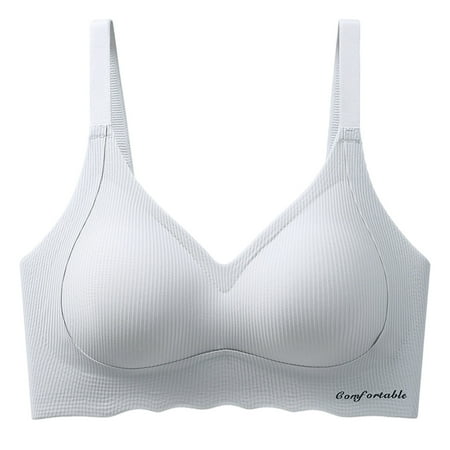 SMihono Womens High Impact Sports Bras Lightweight Breathable Comfort Bra Push up Back Clasp Plunge Workout Gym Bralettes (Gray L )