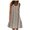 Beige, variant on Womens Summer Dress, Women's Summer Print Dress Short Sleeve Crew-Neck Loose Dress Beach Dress Sun Dress Ruffled Flowy Midi Dress Beige XL