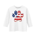 thumbnail image 4 of GERsome American Flag Unisex Kids 3/4 Sleeve Tshirts 4th of July Patriotic Crew Neck Pullover Tops USA Star Stripes Tshirts for Boys Girls, 3-4 Years, 4 of 4