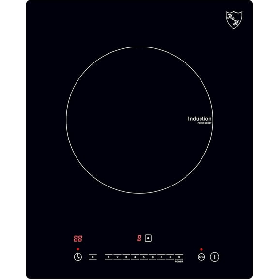 K&H Single Portable Burner Built-in Induction Electric Stove Top Sensor Touch Ceramic Cooktop Plug in Hot Plate 120V 1800W SIN-1801