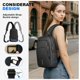 thumbnail image 5 of Bolsa Impermeable hk para Hombre con Puerto de Carga USB, Bolsillo para Tableta, Bolsa de Pecho Cruzada Antirrobo, 7L, 5 of 7