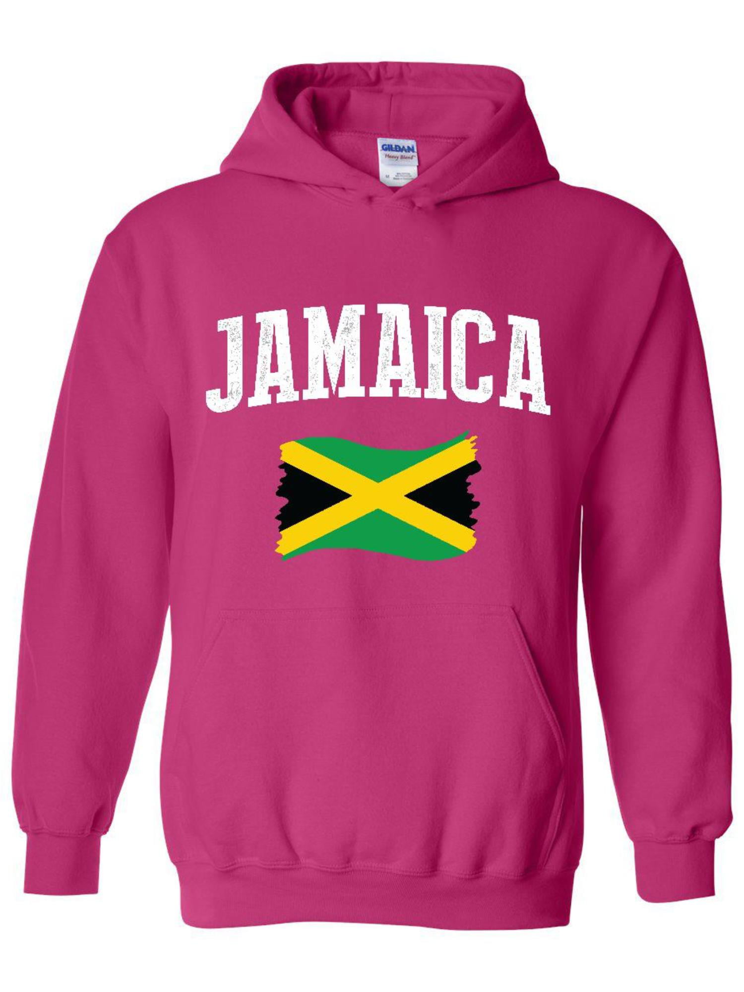 Jamaica Flag Womens Long Sleeve Casual Printed Sweatshirt Crop Top Hoodies