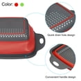 thumbnail image 3 of Uxcell Collapsible Colander Set 2 Size Silicone Square Foldable Strainer for Pasta, Vegetables, Fruits - Red Green Small, 3 of 6