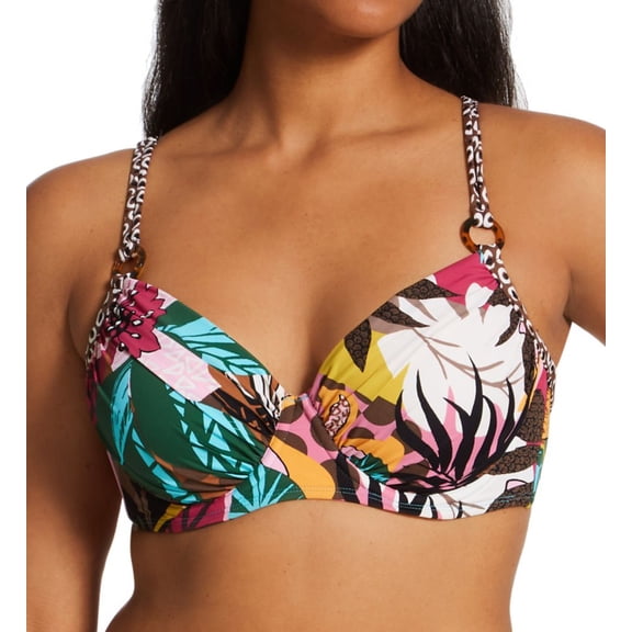 Women's Bleu Rod Beattie W22346D Run Wild Underwire Molded Bikini Swim Top (Multi 38DD)