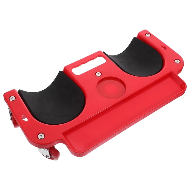 OUNONA Genouillères Roulantes Rouges pour Travaux de Construction avec Coussin Confortable et Design Pliable Portable