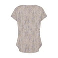 thumbnail image 5 of ALLLIST Women's Tops Gold Graphic Embellished V-Neck Button Short Sleeve T-Shirts Blouses S, 5 of 5