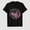 Black-41, variant on Women's Breast Cancer Awareness October Pink Heart Graphic T-Shirt, 100% Cotton Short Sleeve Shirt