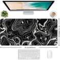 thumbnail image 2 of Minimalist Abstract Line XL Desktop Mat - Curved Pattern Mountain Background, Decorative Home Office Study Mat, 35.4x15.7x0.12 Inches, Perfect for Keyboard and Mouse, 2 of 6