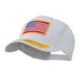 thumbnail image 2 of Oak Leaves and American Gold Flag Patch Cap - White OSFM, 2 of 5