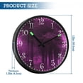 thumbnail image 3 of Voice Activated Clock with Glow Light 12 Inch Large Silent Wall Clock Battery Operated for Home Decor Purple Forest, 3 of 8