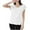 White, variant on lmcalzta Womens T Shirts V Neck Soft Comfy Sleep Tops Summer Pajama Tees Solid Color Loose Fitting Blouses