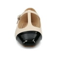 thumbnail image 6 of Journee Womens Theah T-Strap Cap Toe Mary Jane Dress Flats, Widths Available, 6 of 9