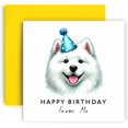 thumbnail image 1 of shiyou-Birthday Card from the Dog \u2013 Samoyed - Happy Birthday to Dog Mum and Dog Dad \u2013 Birthday Card from the Dog to Friends Family First Birthday (Samoyed), 1 of 4