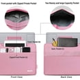 thumbnail image 2 of iBenzer Water-Resistant Polyester 14" Laptop BriefCase, Rose Quartz, 2 of 7