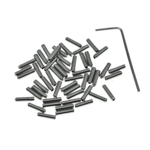 KAISH 50x US #4-40 x 3/8"" Tornillos de ajuste de altura para puente de guitarra de acero inoxidable para Stratocaster/Telecaster