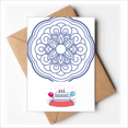 thumbnail image 1 of Chine Motif de Fleurs Bleues Joyeux Anniversaire Enveloppes Vierges, 1 of 3