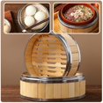 thumbnail image 3 of Stainless Steel Steamer Pot Dumpling Steamer Steaming Cookware Dim Sum Steamer Chinese Food Steamer, 3 of 3