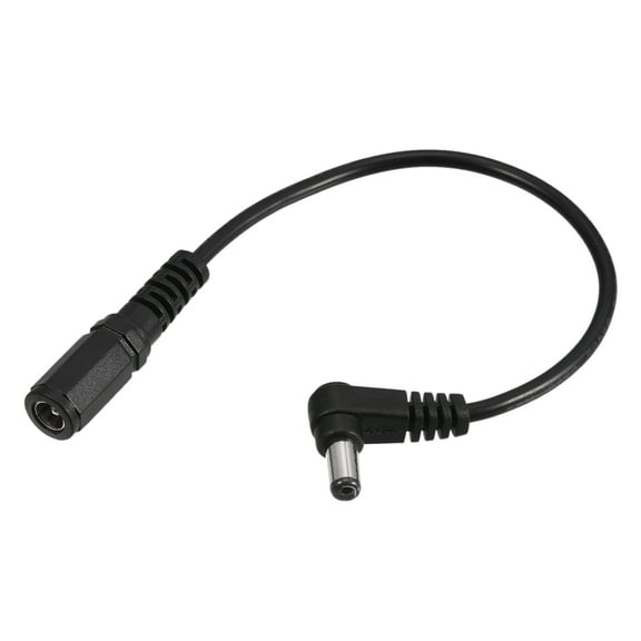 Uxcell 5.5mm x 2.1mm DC Power Extension Cable 90 Degree Angle Male 0.2m Plug 4pack