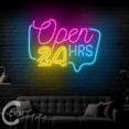 thumbnail image 2 of C-CRAFT Open 24 Hrs Neon Sign LED Light 30 inch for Restaurant Store Shop Wall Art Decor, 2 of 5