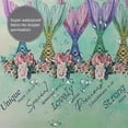 thumbnail image 4 of Inspirational Mermaid Shower Curtain Turquoise Colorful Flower Tail Shower Curtains for Bathroom Motivational Quotes Shower Curtain Waterproof Polyester Fabric Decor with Plastic Hooks 72x72 Inches, 4 of 6
