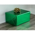 thumbnail image 2 of CleverDelights Metallic Green Wrapping Paper - 30" x 300" Jumbo Roll - 62.5 SqFt Paper, 2 of 6